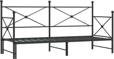 Obrázek produktu pro vidaXL Rozkládací denní postel bez matrace černá 75x190 cm ocelová