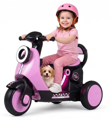 Produktbild von COSTWAY 6V Elektromotorrad für Kinder 3-5 Jahre, Kindermotorrad Dreirad mit Vorwärts- & Rückwärtsfahrt,Geschwindigkeit 3 km/h,Elektrofahrzeug bis 30kg