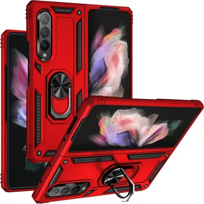 Produktbild von Outdoor Schutz Hülle für Samsung Galaxy Z Fold 5 Armor Case Cover Handyhülle Bumper Panzerhülle Rot