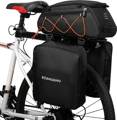 Produktbild von sakwa rowerowa 3 w 1, wodoodporna torba rowerowa na tylne siodełko, torba chłodząca z 2 bocznymi kieszeniami, torba rowerowa, sakwa, torba na ramię