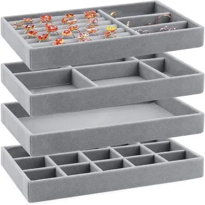 Productafbeelding van Famanu set van 4 ladeorganizers - grijs