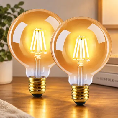 Obrázek produktu pro ZMH 2 kusy LED žárovka E27 vintage lampa - G80 žárovka edisonova žárovka 2700K 4W žárovka teplé bílé vlákno retro žárovka sklo, Obrázek vytvořený pomocí AI