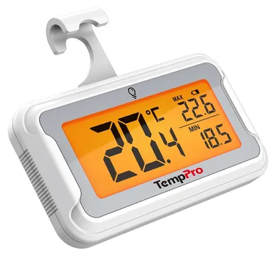 Zdjęcie produktu dla Termometr do lodówki - Cyfrowy - Odporny na niskie temperatury (do użytku w zamrażarce) - Kompaktowy