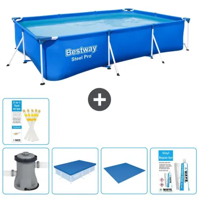Immagine prodotto di Bestway Steel Pro, piscina rettangolare - 300x201x66 cm - 6 pezzi - Modello S22723