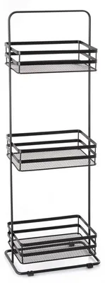 Produktbild von AWD Interior Schwarzes Stahl-Badezimmerregal 3 Ebenen Ajour