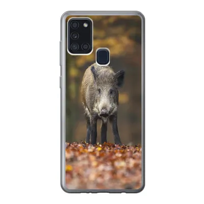 Produktbild von MuchoWow® Handyhülle Schutzhülle Hülle für Samsung Galaxy A21s Wildtier - Wald - Herbst Silikon Softcase Handy Hülle - Hartschale