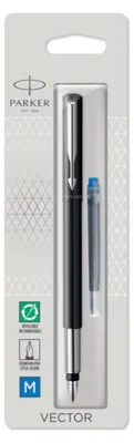 Immagine prodotto di Parker S0881041 Parker Füllfederhalter VECTOR Standard Schwarz M Blau 1 Blis