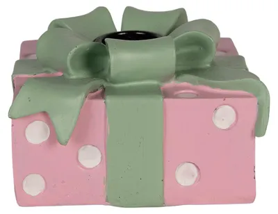 Productafbeelding van Clayre & Eef kaarsenhouder, 9x10x6 cm, roze, kunststof