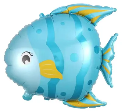 Immagine prodotto di Palloncino in foil animale, pesce blu, circa 60 x 59 cm