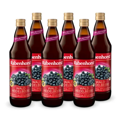 Produktbild von RABENHORST Waldheidelbeere Muttersaft   6er Pack (6 x 700 ml)