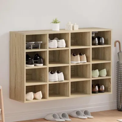 Image de vidaXL Armoire à chaussures Chêne Sonoma 103 x 30 x 67 cm Matériau dérivé du bois