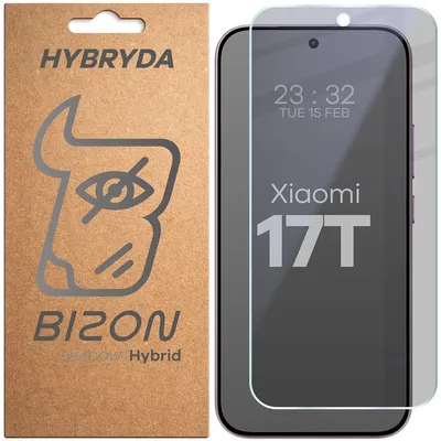 Produktbild von Hybridglas mit Privatschutzfilter für Xiaomi 17T, Bizon Hybrid Shadow, Matt