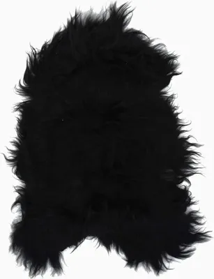 Produktbild von vidaXL Sitzauflage aus Isländischem Schafspelz Schwarz 70x110 cm