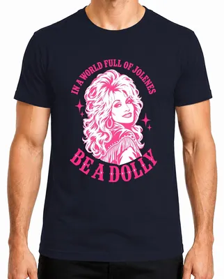 Obrázok produktu pre Tričko "A World Full Of Jolenes Be A Dolly Country Musik Cowgirl", tmavomodrej farby, veľkosť XL