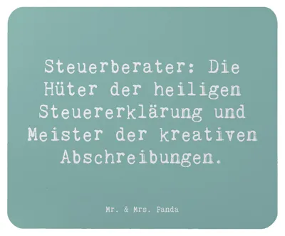 Produktbild von Mr. & Mrs. Panda Mousepad Spruch Steuerberater Helden - Meeresbrise - Geschenk, Berufsgestaltung, Steuersparnis, pc mauspad, heilige Steuererklärung, Beruf, Mouse Pad