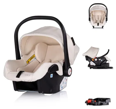 Produktbild von Chipolino Set Babyschale Isofix-Basisstation Aura i-Size (40 - 85cm) verstellbar creme