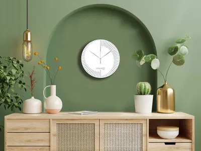 Produktbild von Opviq, 261212 - Byz14Gms, Dekorative Wanduhr, Weiß, 100 % KUNSTSTOFF, 30 x 30 cm