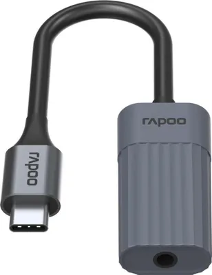 Produktbild von Rapoo USB-C Adapter UCA-1012 USB-C auf 3,5 mm Audio, grau (00226493)
