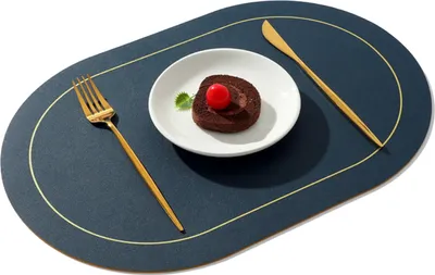 Produktbild von Isolierunterlage, leicht zu reinigen, Kunstleder, hitzebeständig, Tischschutzmatte für Zuhause und Küche