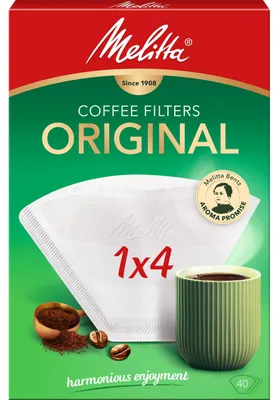 Zdjęcie produktu dla MELITTA Oryginalne filtry do kawy 1X4 40 szt. 6657291