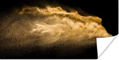Produktbild von MuchoWow® Poster Sand - Gold - Schwarz - Luxus - Kunst 80x40 cm - Wanddeko