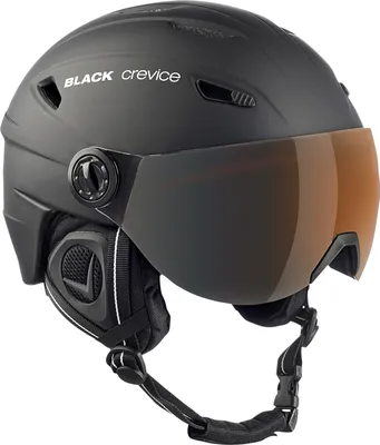 Immagine prodotto di Casco da sci e snowboard BLACK CREVICE con visiera - SILVRETTA | Colore: Nero/Bianco | Taglia: S (55-56 cm)