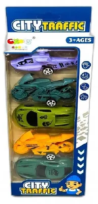 Produktbild von Hipo City-Traffic Fahrzeugset 5 Stück Kinder