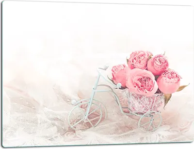 Produktbild von Glasschneidebrett Herdabdeckplatte Glaskeramikkochfeld Universal 52x40 cm Rose