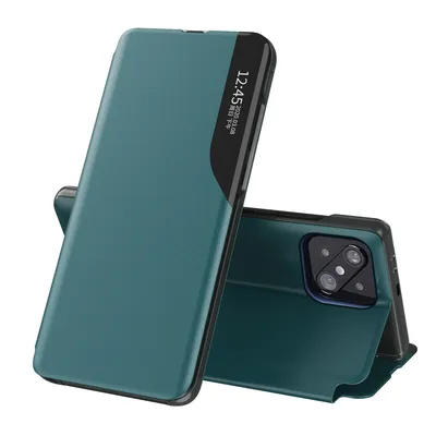 Obrázek produktu pro Flipové pouzdro pro Xiaomi Mi 11,Polyuretankůže pouzdro s okénkem a funkcí stojánku zelené