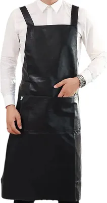 Produktbild von Wasserdichte Köche Schürze, 1 Stück Schwarz Schürze Für Männer Frauen Wasserdichte Schürze Mit Taschen, Für Koch, Metzger, Friseur, Geschirrspülen, Reinigen, Hundepflege