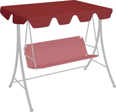 Produktbild von Möbel Ersatzdach für Hollywoodschaukel Weinrot 150/130x105/70 cm - Pavillon Dächer und -Seitenteile &44656
