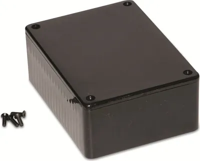 Produktbild von HAMMOND Euro-Gehäuse,1591SBK, ABS flammhemmend, schwarz, IP54, 110x82x44 mm
