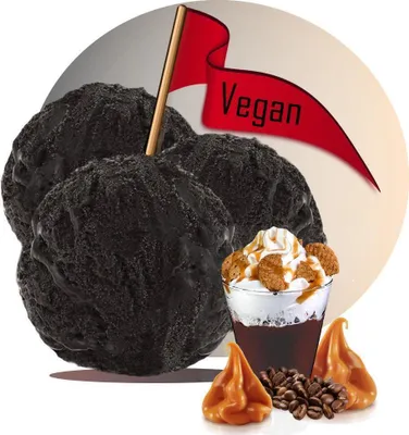 Immagine prodotto di Caramello Caffè Biscotto Biscotto Nero Gelato in polvere Vegan Senza zucchero e senza lattosio 10 kg
