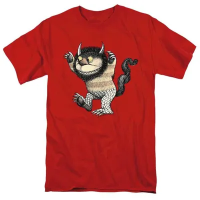 Productafbeelding van "Where the Wild Things Are" - T-shirt voor heren/dames, uni model, TV40179 (XL) (Rood)