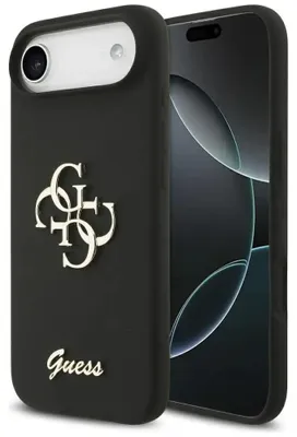 Produktbild von Guess - Silicone Big 4G Script (GUHCP17MSC4GSMK) - iPhone 17 Air - Black