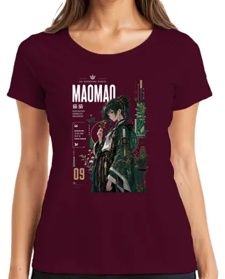 Produktbild von Maomao Apothecary Herbalist Anime Japan Y2K Kusuriya no Hitorigoto Damen T-Shirt, Burgundy, M