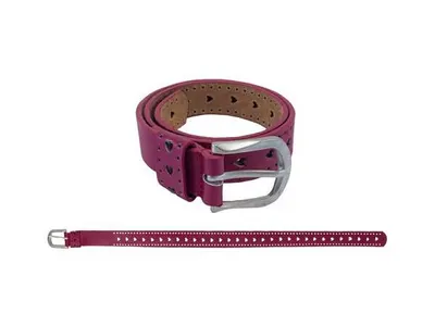 Produktbild von Gürtel Herzchen aubergine 55 cm - bb-Klostermann 22176 - Kindergürtel -