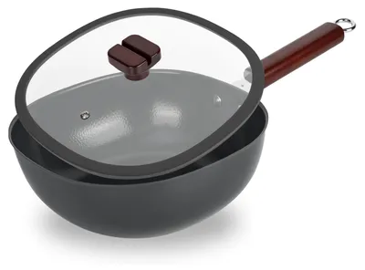Immagine prodotto di Padella in ghisa forgiata, diametro 24 cm - Senza rivestimento - Adatta per induzione