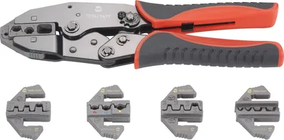Produktbild von TOOLCRAFT PZ-506 430461 Crimpzangen-Set 6teilig Isolierte Kabelschuhe, Unisolierte, geschlossene Kabelschuhe, Offene, u