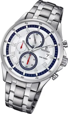 Produktbild von Festina Herren Uhr Chronograph F6853/1 Edelstahl Armbanduhr silber UF6853/1