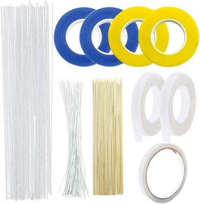 Image de Kit d'outils pour compositions florales - 10 rubans et cerceaux pour fleurs - Idéal pour les compositions florales DIY