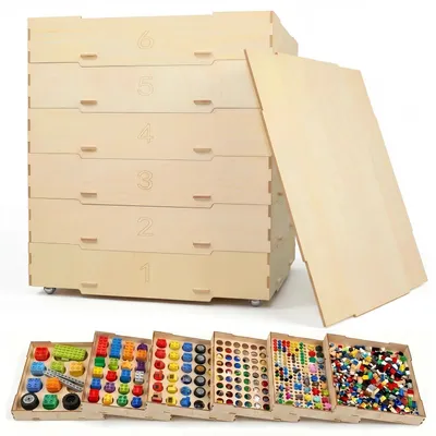 Zdjęcie produktu dla Organizer z 6 przegrodami do klocków Lego