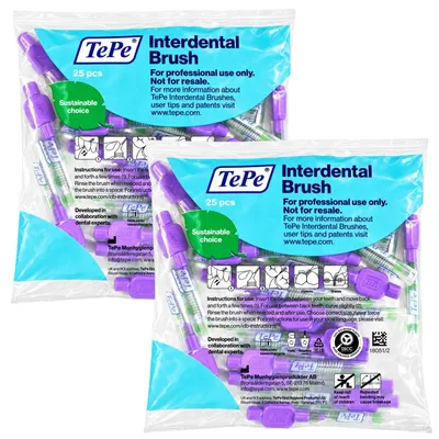 Produktbild von 2x 25 Stück TePe Original Interdentalbürsten 1,1 mm lila -  Multipack