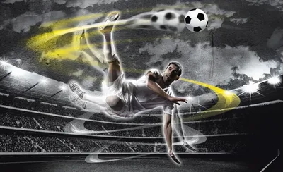 Produktbild von Fototapete Vlies 2000 VEXXL Fußballspieler 3-tlg. 312 x 219 cm