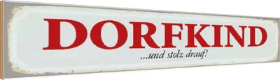 Produktbild von vianmo Holzschild 10x46 cm Dorfkind und stolz drauf Dekoration