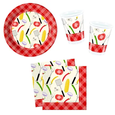 Produktbild von 40-teiliges BBQ Barbeque Party Set für 10 Personen