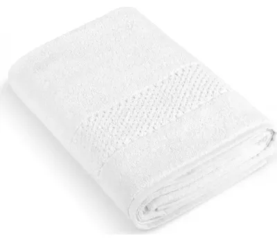 Immagine prodotto di Asciugamano in spugna con motivo a spugna - 70x140 cm - Bianco