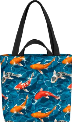 Produktbild von VOID Koi Karpfen Fische Teich Fluß Tasche 33x33x14cm,15l Einkaufs-Beutel Shopper Einkaufs-Tasche Bag