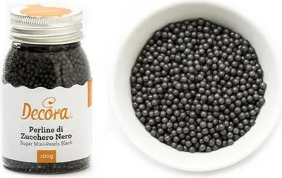 Obrázek produktu pro 100 g malé cukrové perličky černé