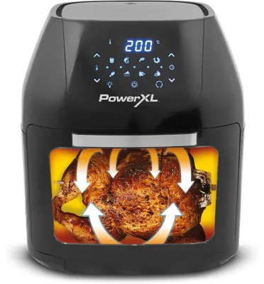 Produktbild von Heißluftfritteuse MediaShop Power AirFryer 9-in-1 M16438, 1800 W, 8 Automatikprogramme, 9 l, Schwarz